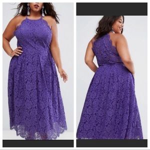 ASOS Curve 24 BRAND New w/ Tag purple lace gown
